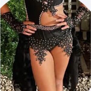 Black Studded Dance Costume